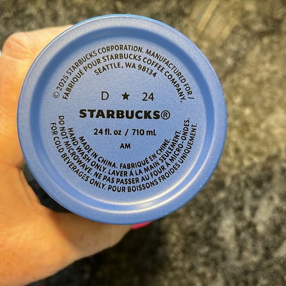 Farm Rio & Starbucks Collab 24oz Blue Floral Cold Only Cup Stainless Steel NWT - Picture 4 of 6